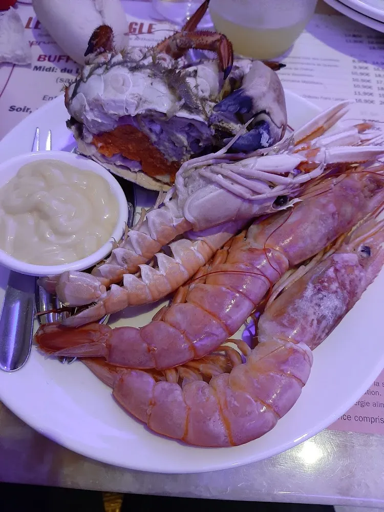 Demi Tourteau Grosses Crevettes Langoustines