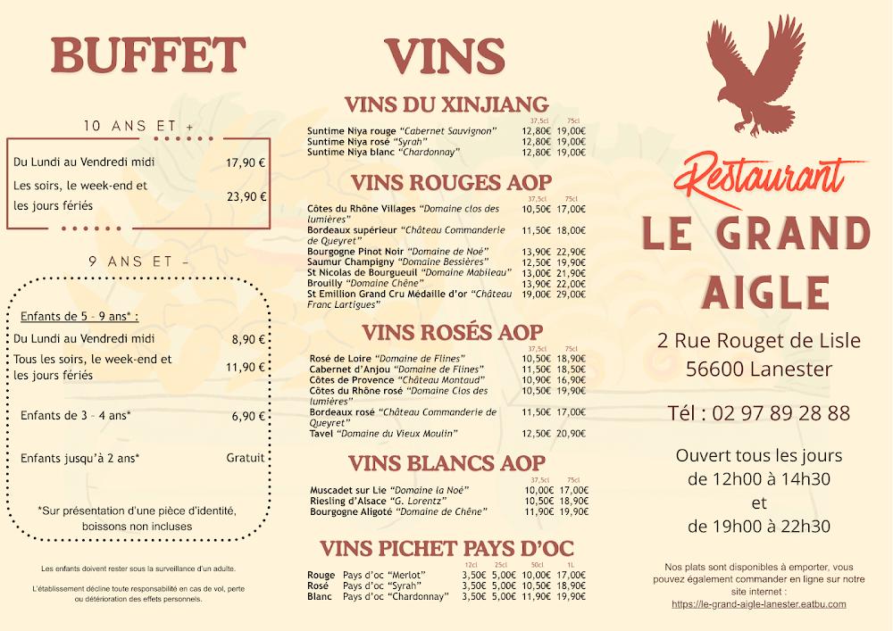 Le Grand Aigle - Restaurant Asiatique - Scan Menu 2