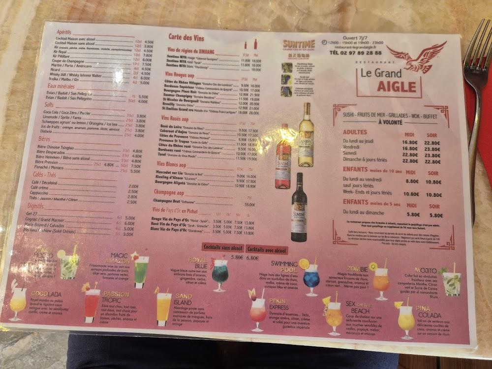 Le Grand Aigle - Restaurant Asiatique - Scan Menu 3