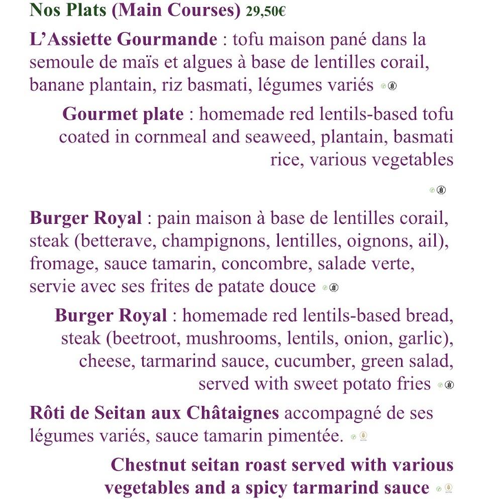 Le Grenier de Notre Dame - Scan Menu 1