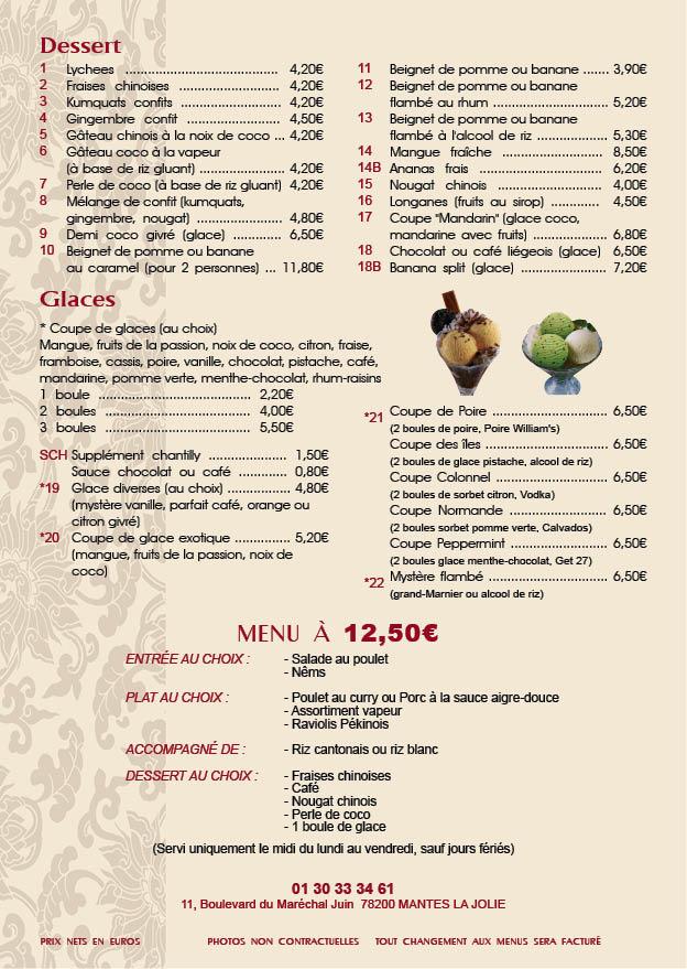 Le Mandarin - Scan Menu 1
