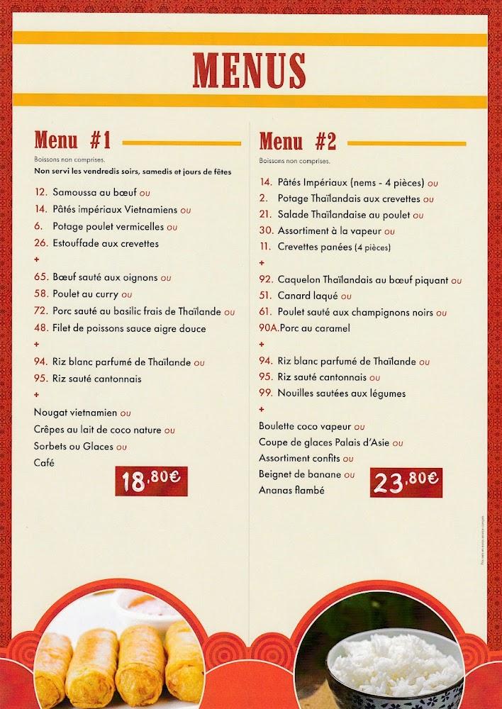 Le Palais d'Asie - Scan Menu 1