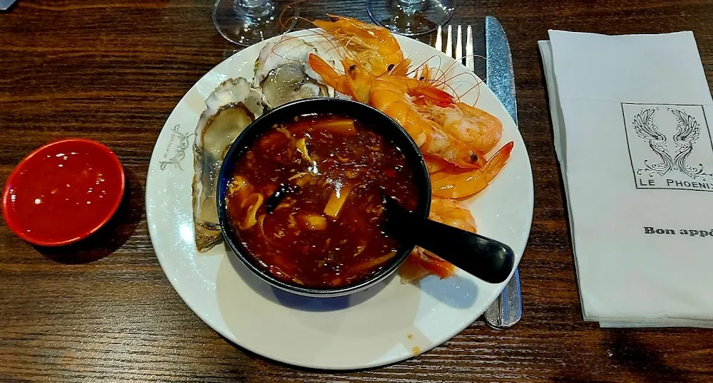 Soupe Pékinoise Huîtres Et Crevettes