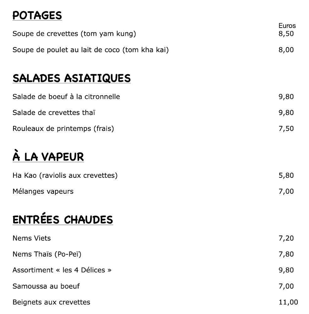 Le Port d'Asie - Scan Menu 4