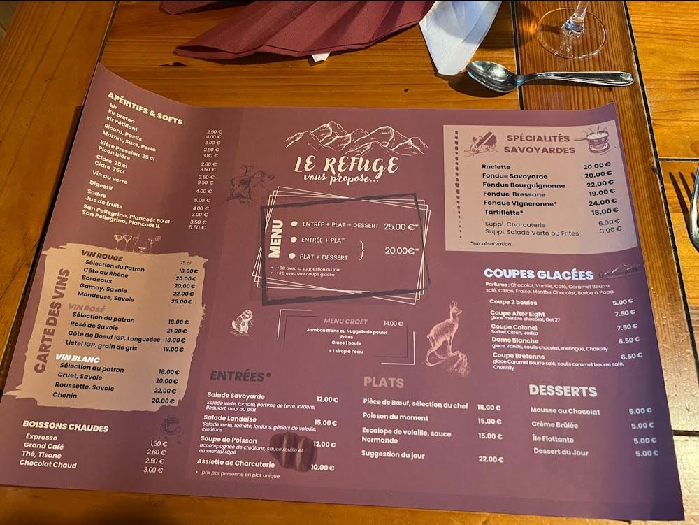 Le Refuge - Scan Menu 2