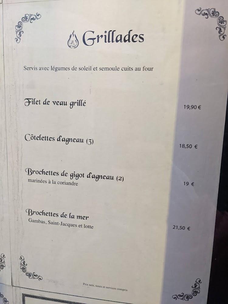 Le Riad - Scan Menu 1