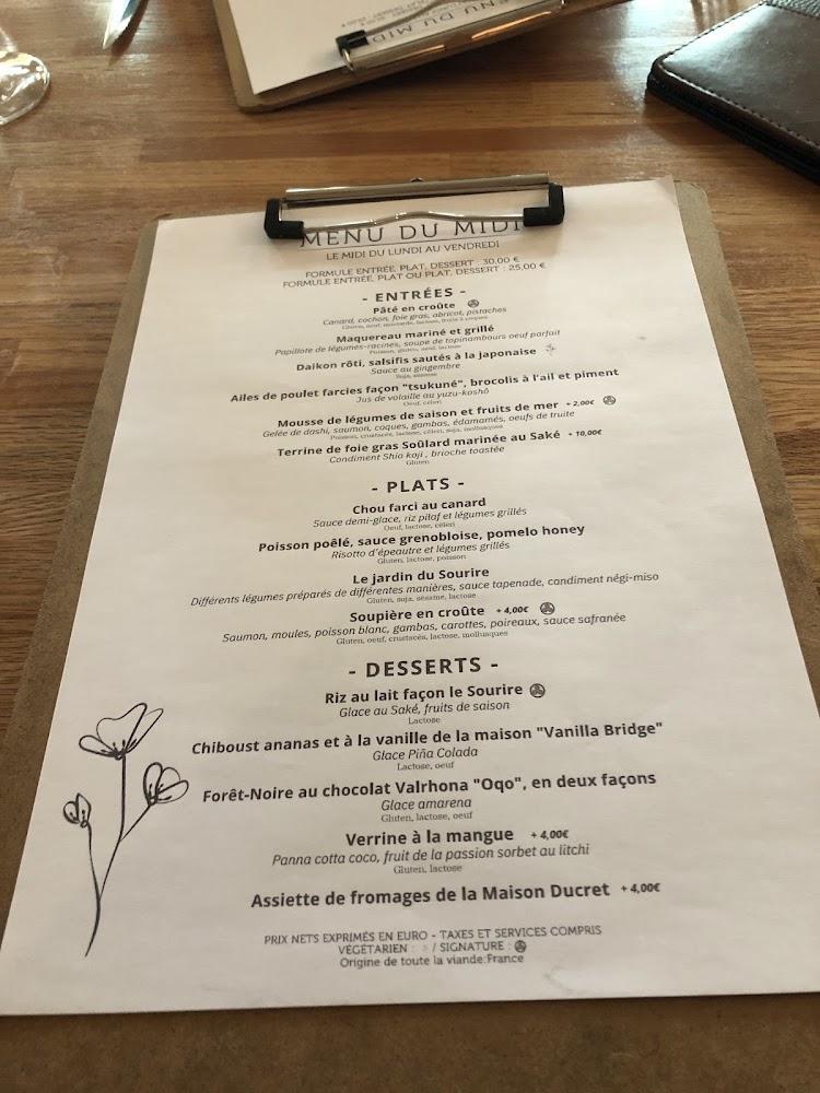 Le Sourire - Scan Menu 1