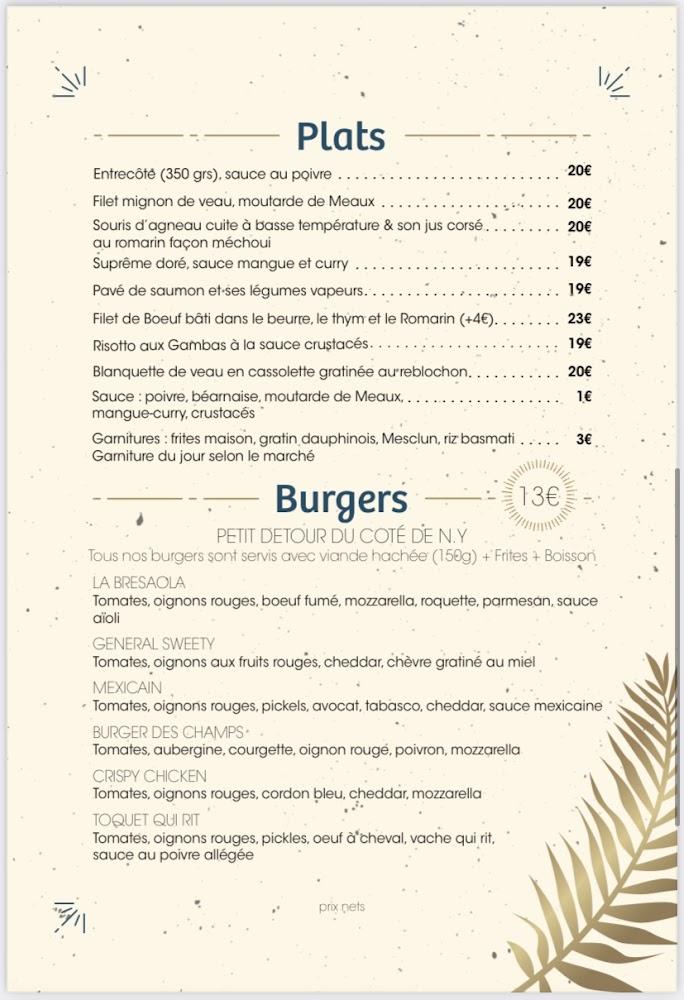 Le Toquet - Scan Menu 1