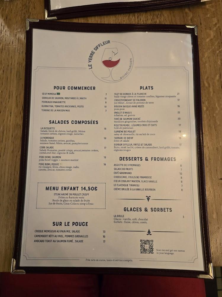 Le Verre Siffleur - Scan Menu 1