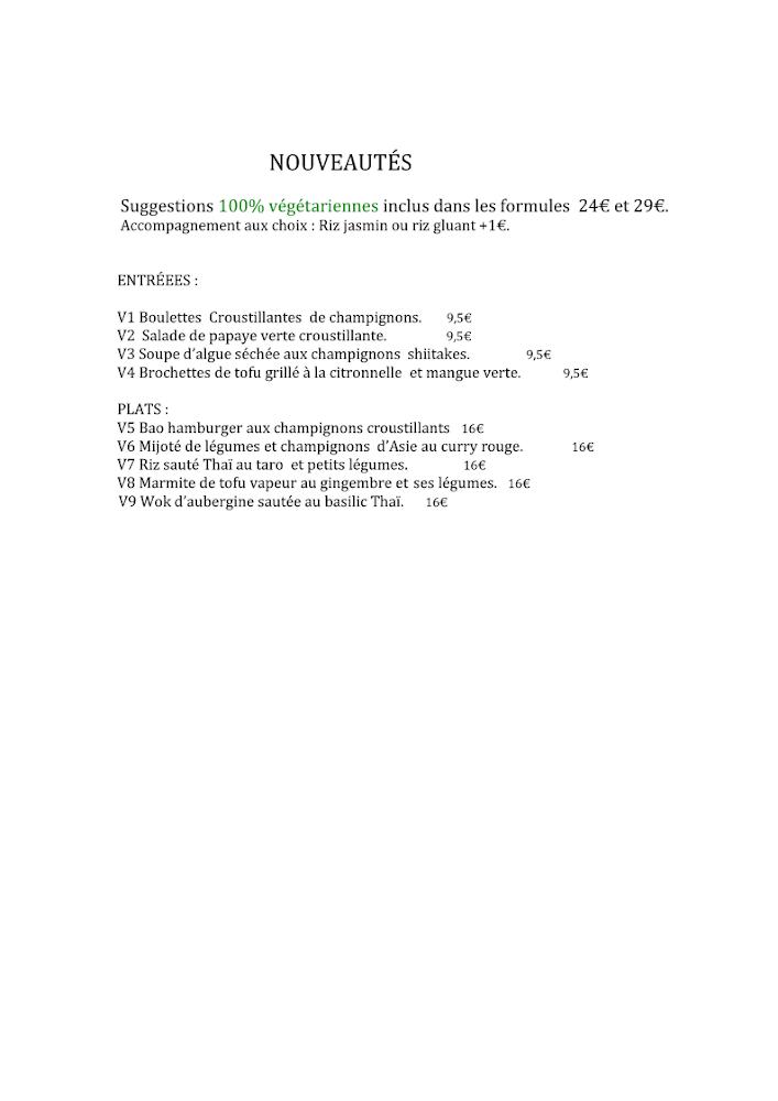 L'échappée Bistrot Thaï - Scan Menu 3