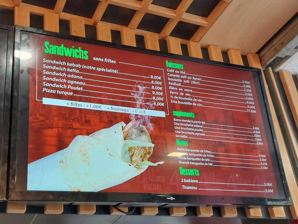 Les 4 Frères Bedri - Scan Menu 2