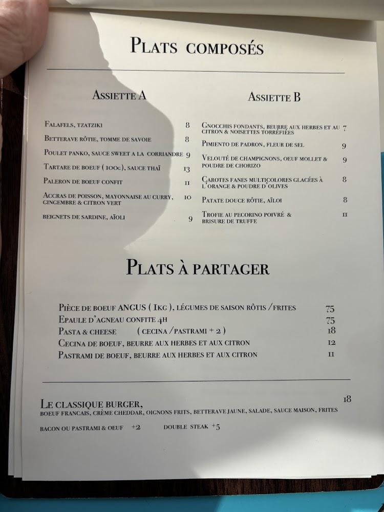 Les Chics Types - Scan Menu 2