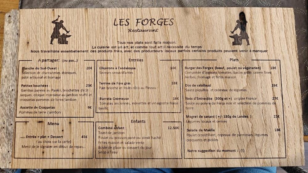 Les Forges - Scan Menu 1