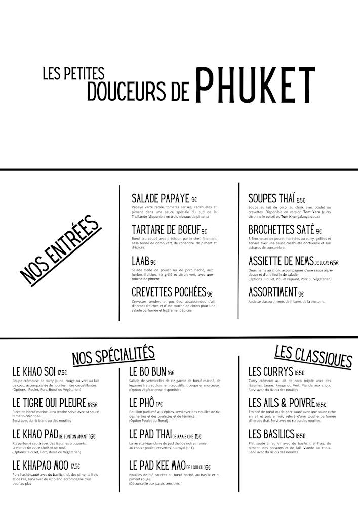 Les Petites Douceurs De Phuket - Scan Menu 1