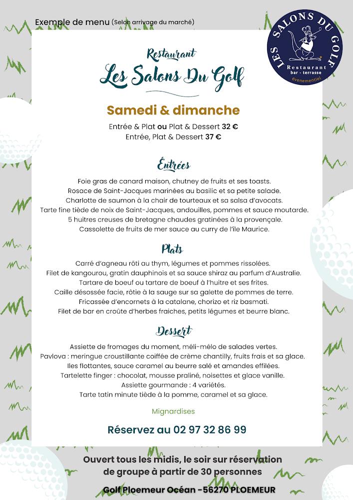 Les Salons du Golf - Scan Menu 1