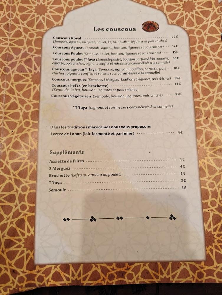 Les Saveurs de Marrakech - Scan Menu 4