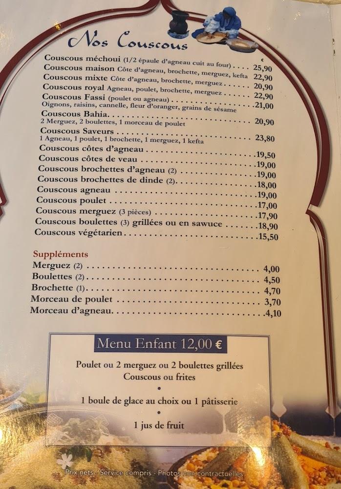 Les Saveurs du Maroc - Scan Menu 4