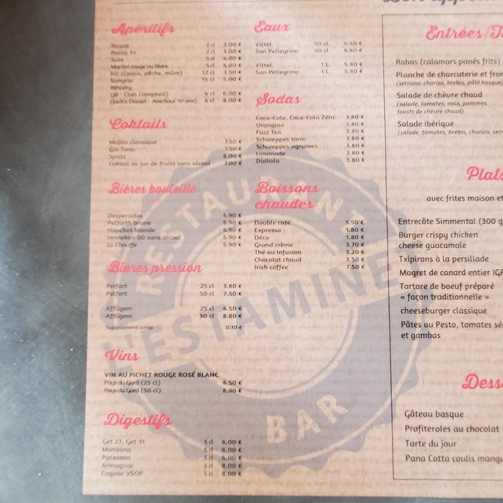 L'Estaminet - Restaurant Bar - Scan Menu 2