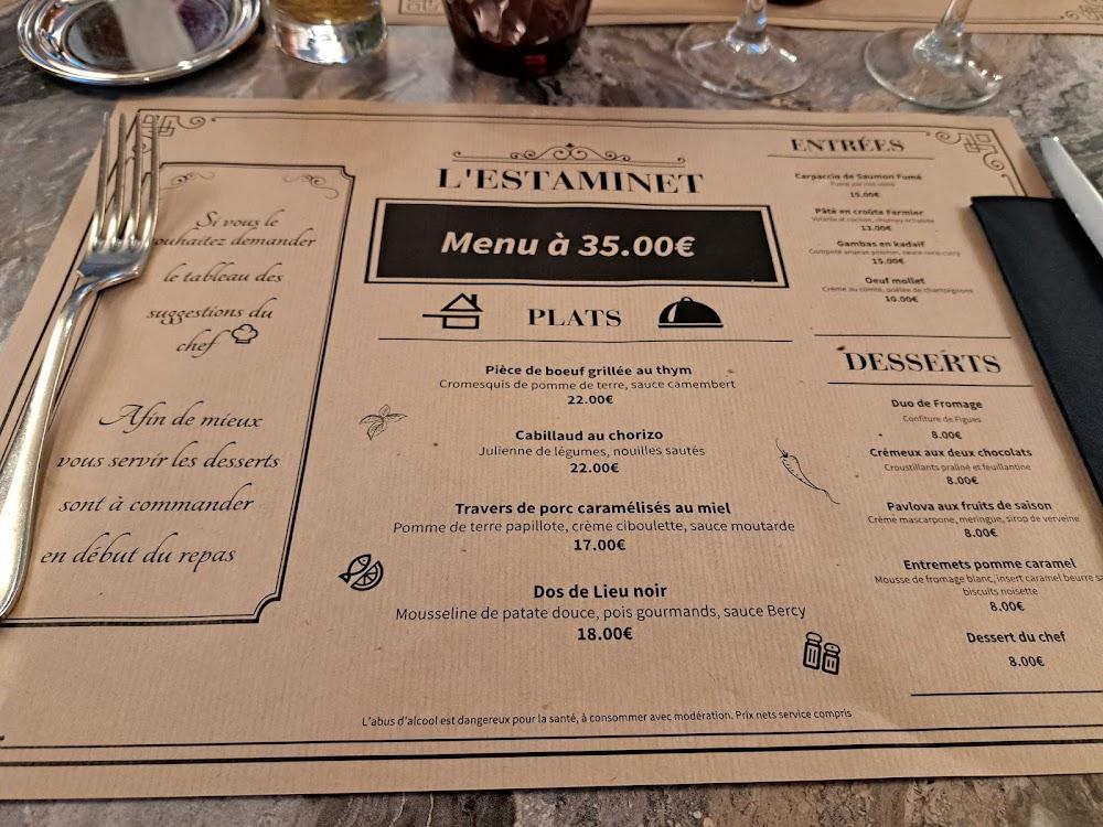 L'Estaminet - Scan Menu 3