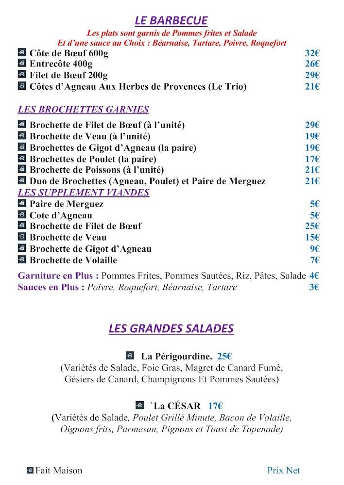 L'ETOILE D'OR - Scan Menu 2