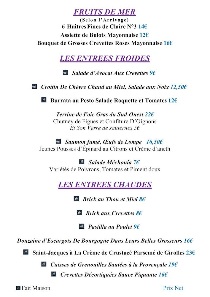L'ETOILE D'OR - Scan Menu 3