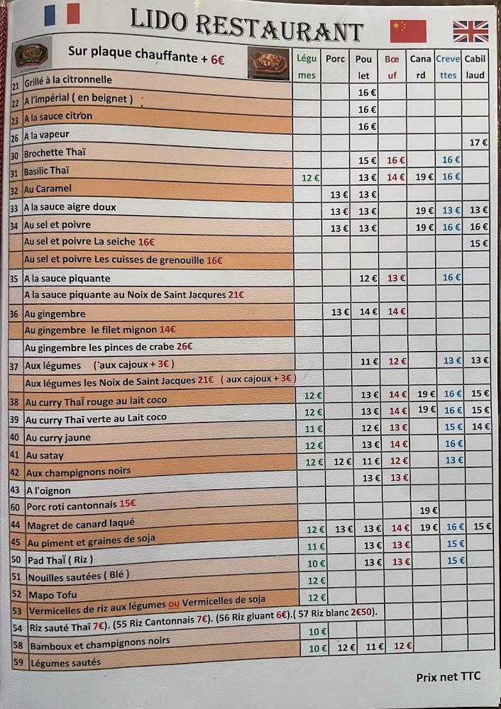 Lido Restaurant Chinois - Scan Menu 2