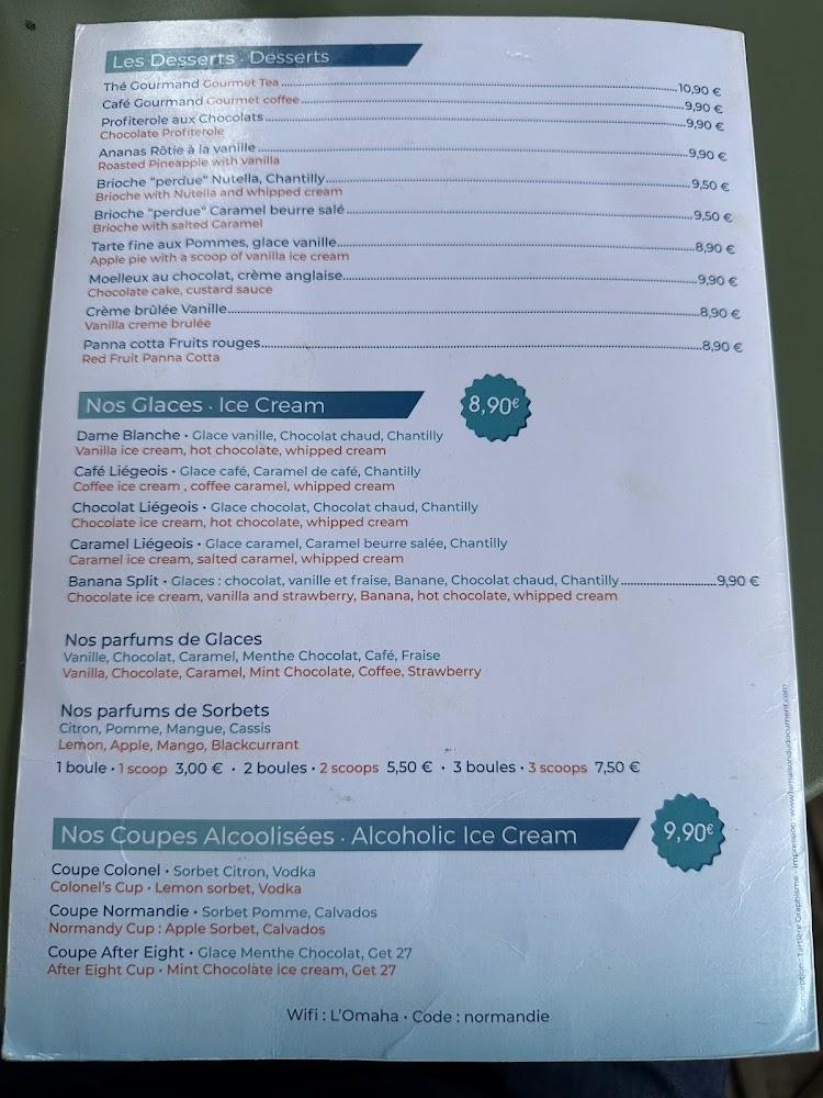 L'Omaha Restaurant - Scan Menu 3