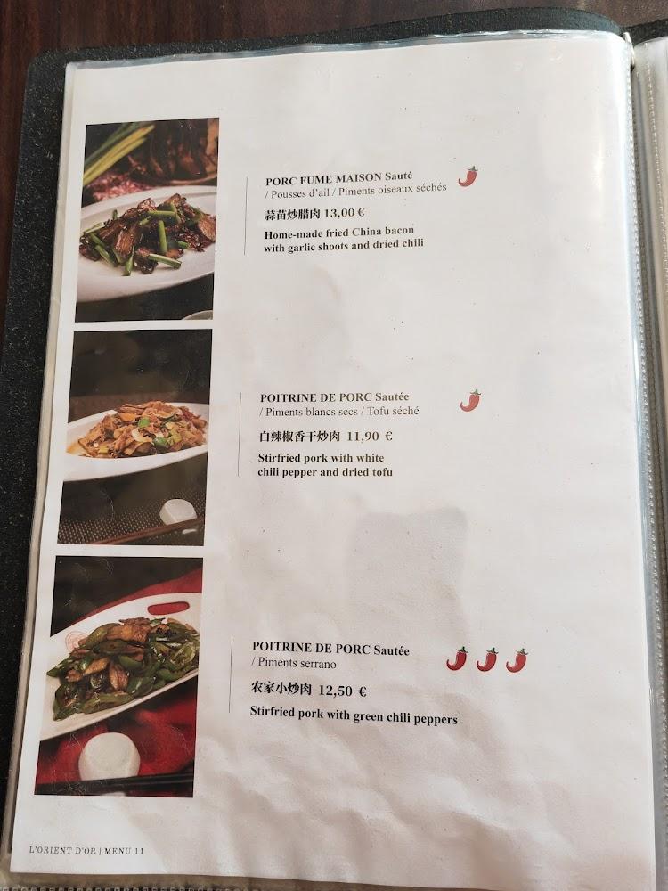 L'Orient d'Or - Scan Menu 3