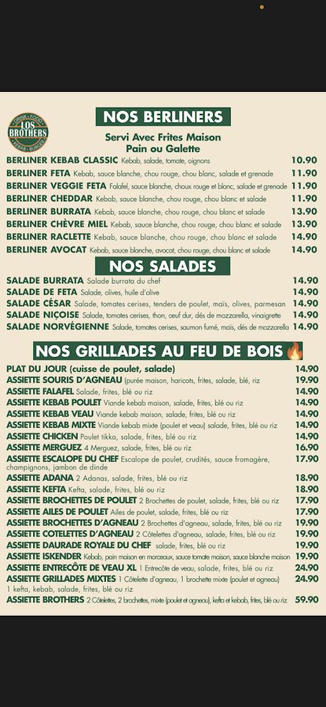 Los Brothers Kebab Grillades - Scan Menu 3