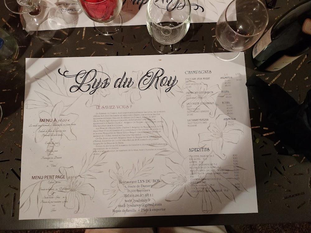 Lys Du Roy - Scan Menu 2