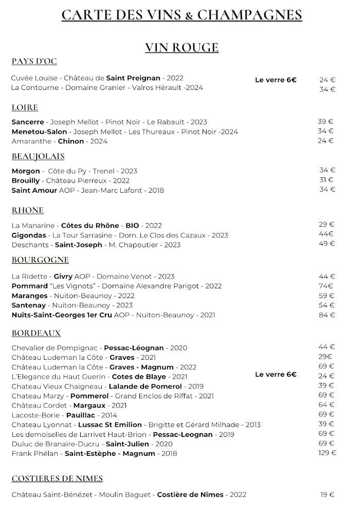 Maison Marionnaud - Scan Menu 1