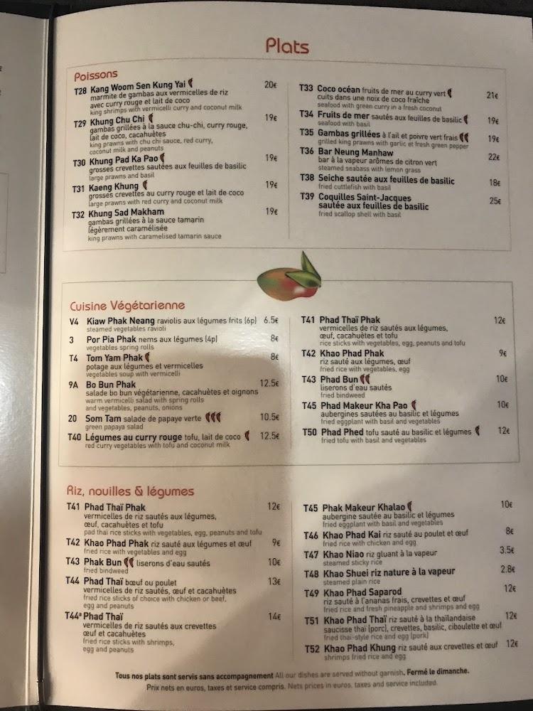 Mango Thaï - Scan Menu 1