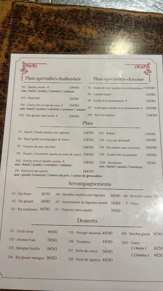 Mao Taï - Scan Menu 1