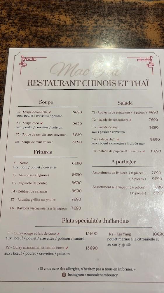 Mao Taï - Scan Menu 2