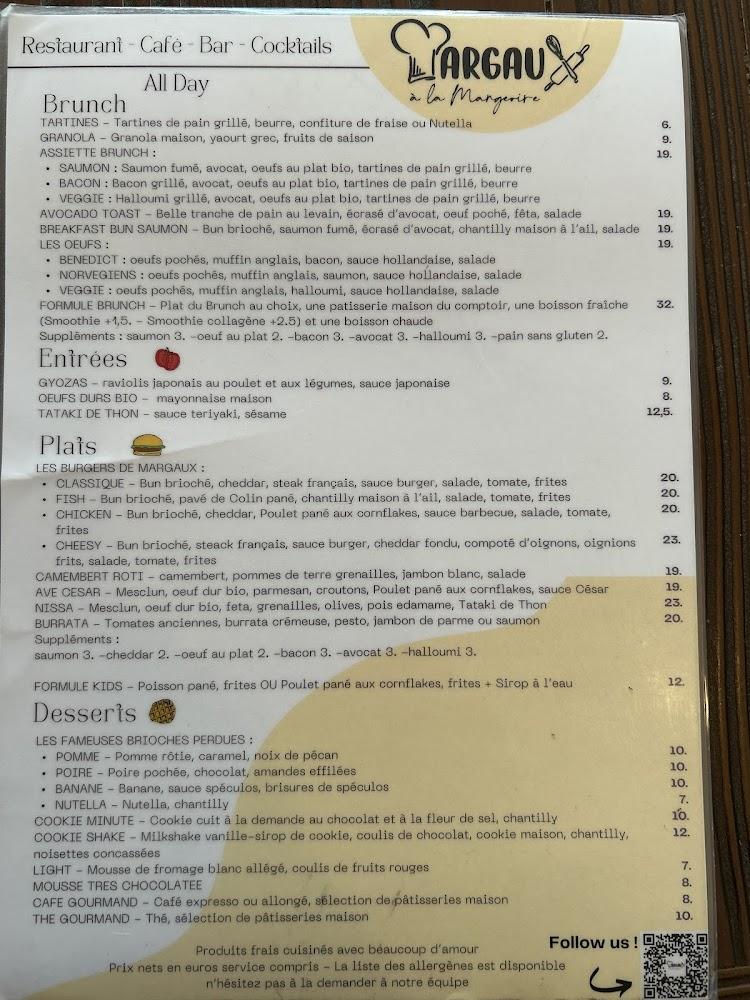 Margaux à La Mangeoire - Restaurant Deauville - Scan Menu 1