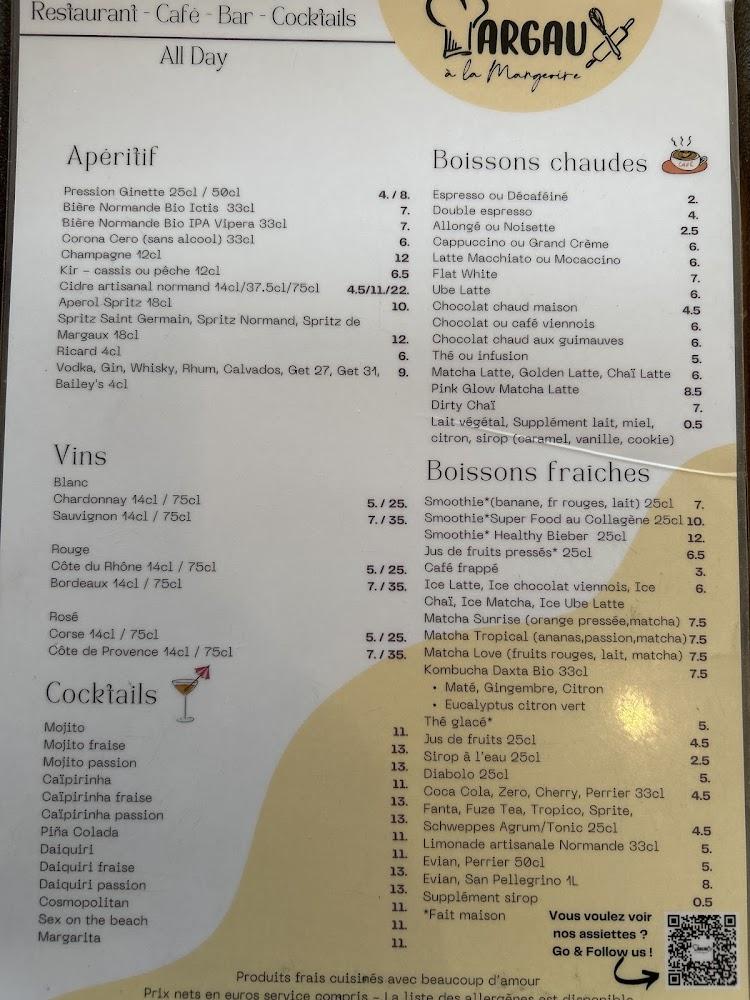 Margaux à La Mangeoire - Restaurant Deauville - Scan Menu 2