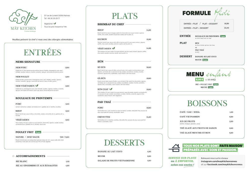 Mây Kitchen - Scan Menu 1