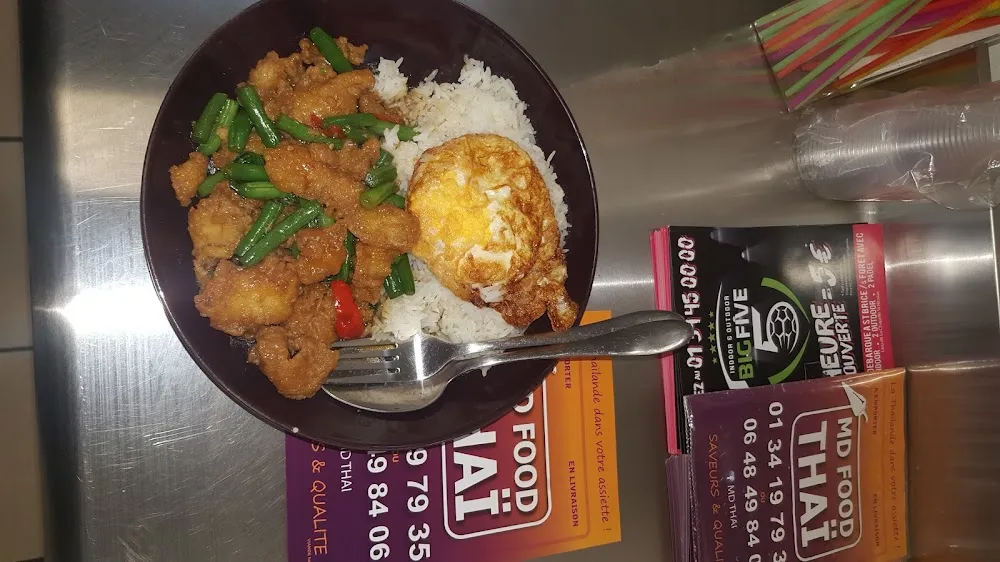 Riz Filets de Poissons Sauce Thaï