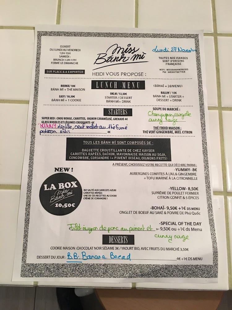 Miss Banh Mi - Scan Menu 4