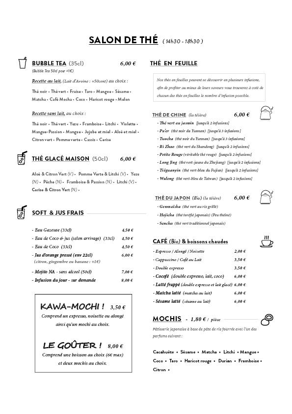 NA (Resto & Salon du thé) - Scan Menu 1
