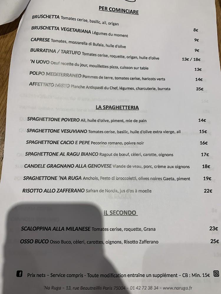 Na Ruga - Scan Menu 2