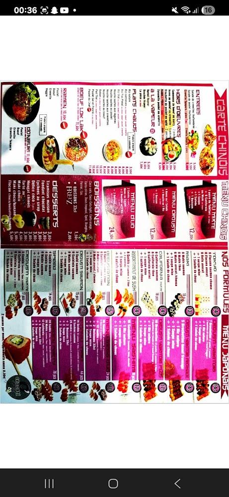 O' Crousti D'Asie. - Scan Menu 2