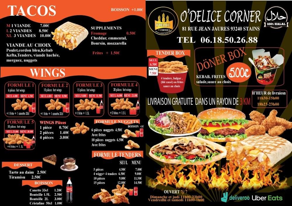 O'Delice corner - Scan Menu 2