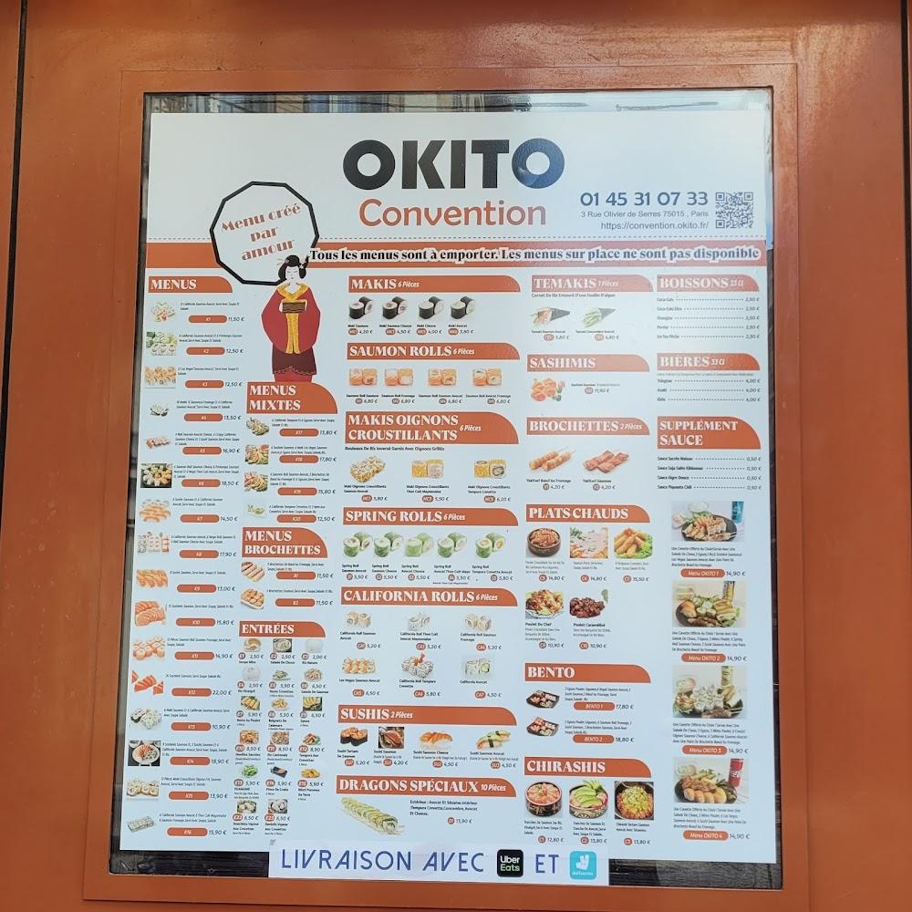 OKITO WOK - À VOLONTÉ (Paris 15ème Convention) - Scan Menu 1