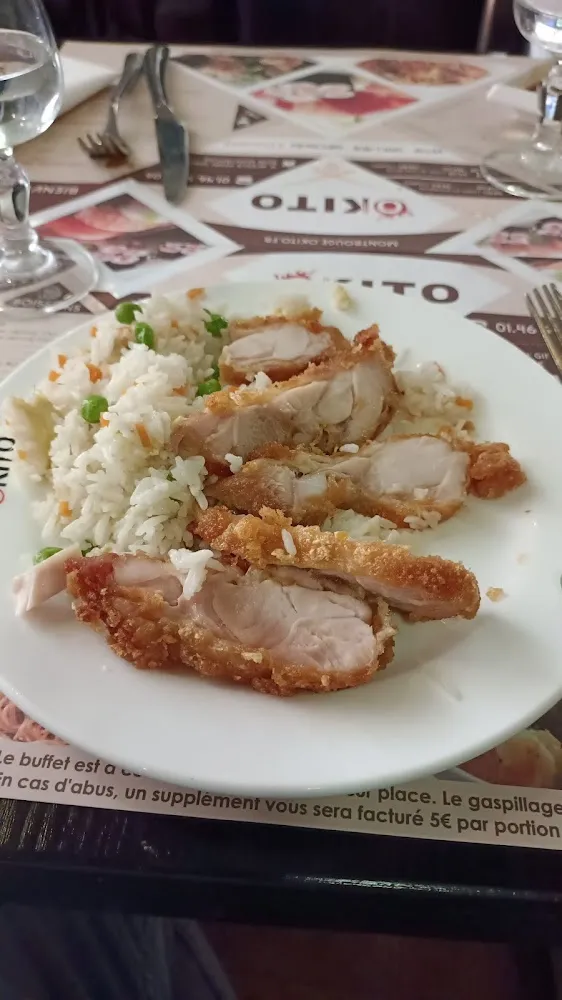 Poulet Croustillant Et Riz Cantonais