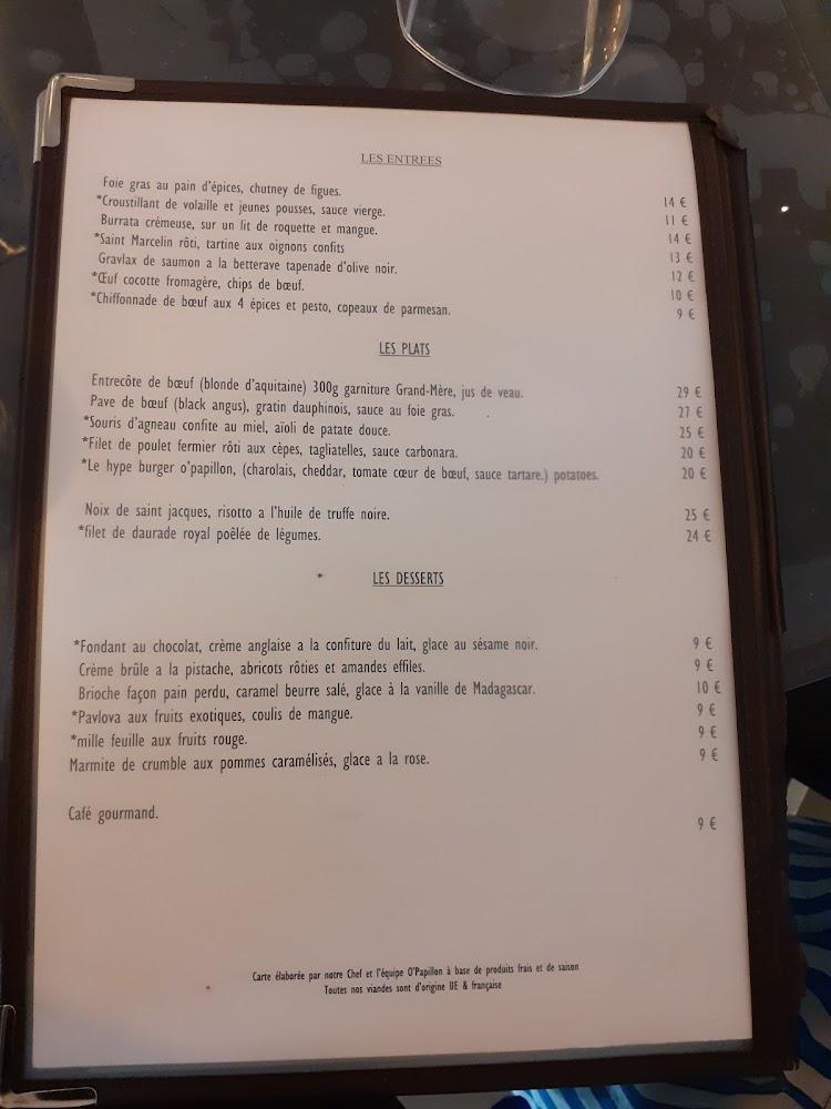 O'Papillon - Scan Menu 3