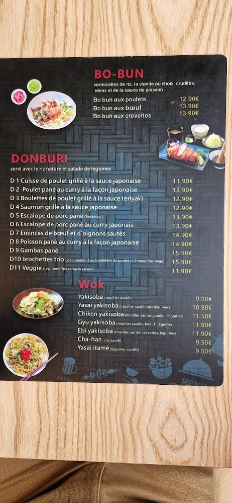 O'Riz - Restaurant asiatique - Bordeaux - Scan Menu 1