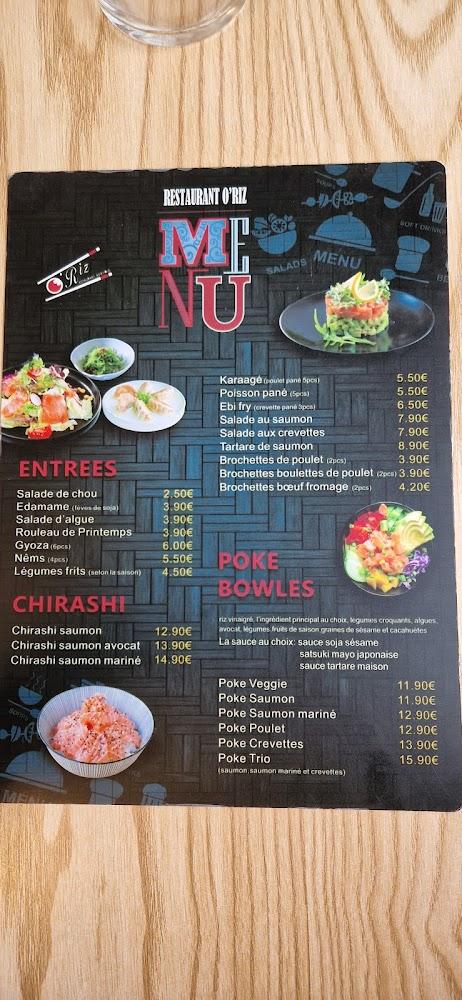 O'Riz - Restaurant asiatique - Bordeaux - Scan Menu 3