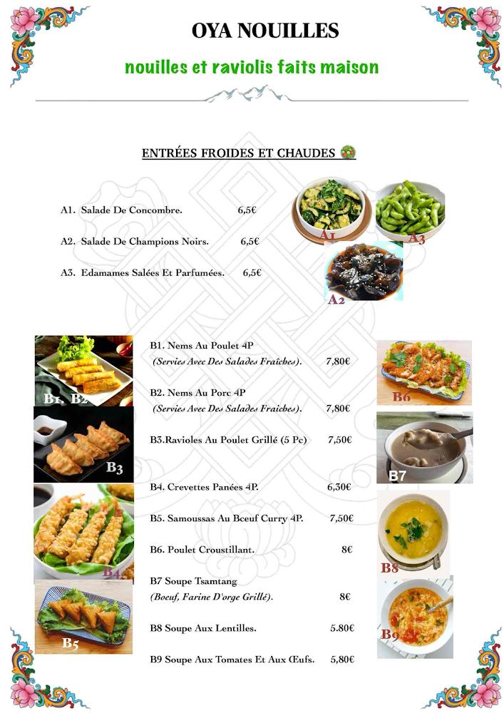 OYA Nouilles - Scan Menu 1