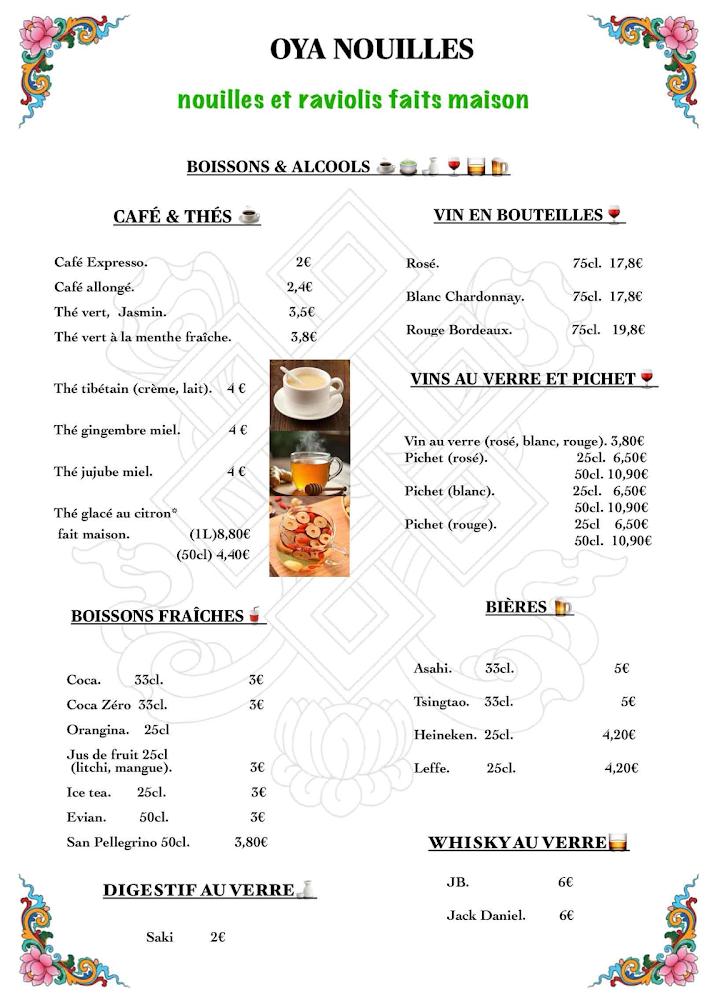 OYA Nouilles - Scan Menu 2